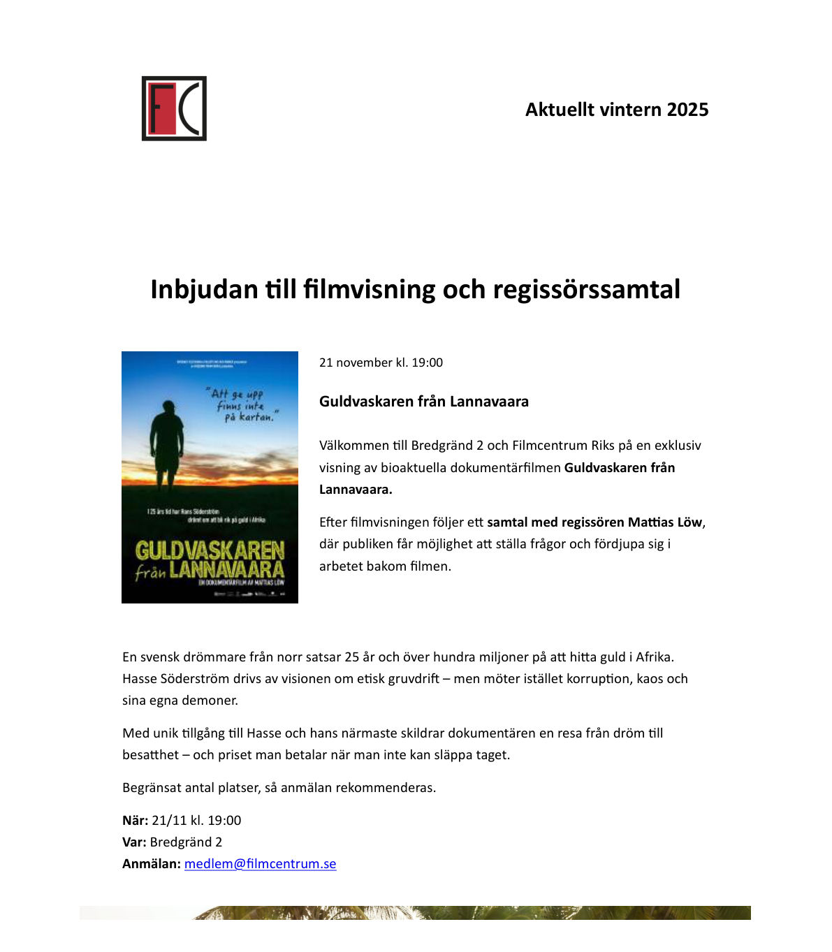 Aktuellt vintern 2025 – nyhetsbrevet, sida 1