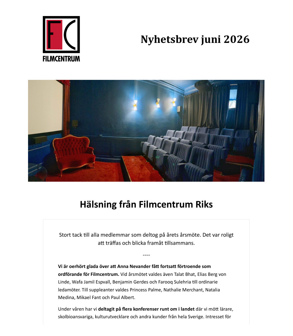 Nyhetsbrev juni 2026 – nyhetsbrevet, sida 1